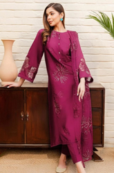 Batik- 3PC Lawn Embroidered Suit - SS0057